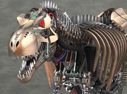 دانلود پروژه طراحی دایناسور تی رکس رباتیک (2)