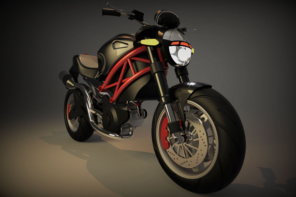 دانلود پروژه طراحی موتورسیکلت دوکاتی مانستر 796 (1)