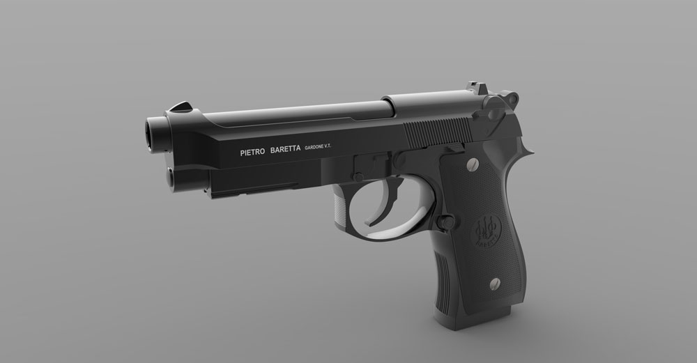 دانلود پروژه طراحی اسلحه بارت BERETTA 92FS