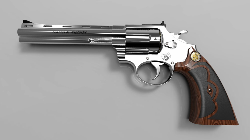 دانلود پروژه طراحی اسلحه رولور اسمیت اند وسون 44