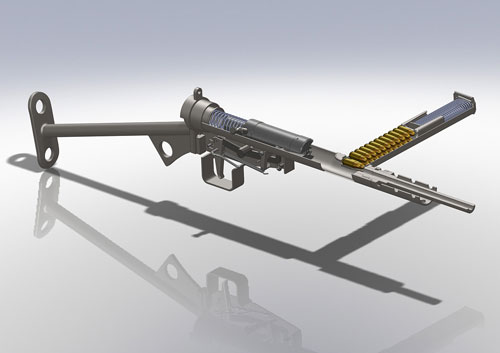 دانلود پروژه طراحی اسلحه مسلسل دستی استن Mk2 (2)