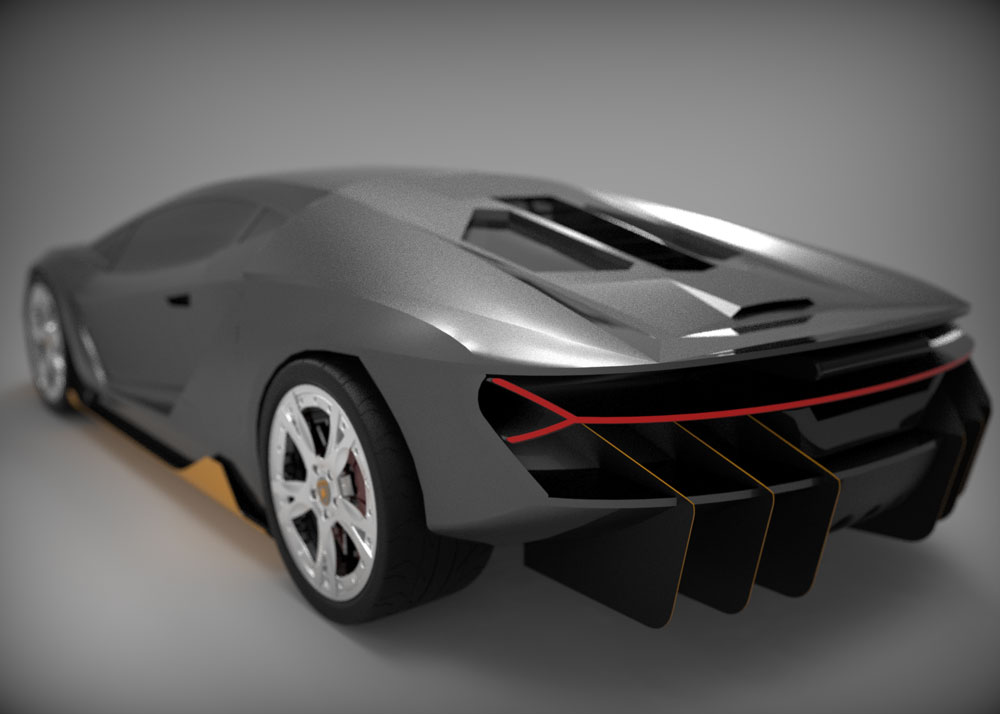 دانلود پروژه طراحی خودرو لامبورگینی سنتناریو (1)