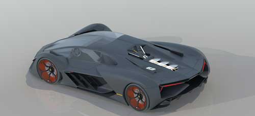 دانلود پروژه طراحی سوپر خودرو لامبورگینی ترزو میلنیو (3)