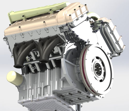 دانلود پروژه طراحی موتور فولکس واگن W12