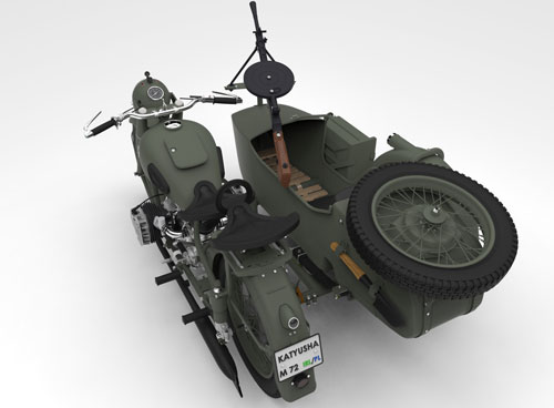 دانلود پروژه طراحی موتورسیکلت نظامی m72 (1)