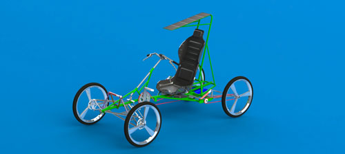 دانلود پروژه طراحی چهارچرخه پدالی