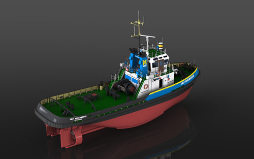 دانلود پروژه طراحی کشتی یدک کش اسمیت دانمارک