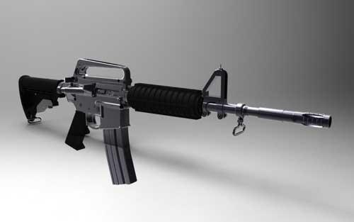 دانلود پروژه طراحی اسلحه ام۴ کارباین M4