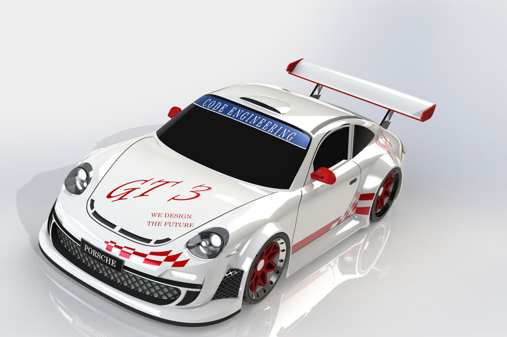 دانلود پروژه طراحی خودرو اسپرت پورشه Porsche 911 GT3