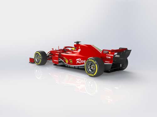 دانلود پروژه طراحی خودرو فرمول یک فراری Ferrari SF71H