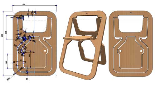 دانلود پروژه طراحی صندلی چوبی تاشو اسکاندیناوی
