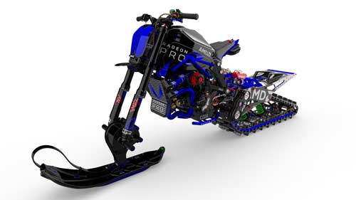 دانلود پروژه طراحی موتورسیکلت اسنو بایک ( برف رو )