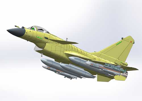 دانلود پروژه طراحی هواپیمای جنگنده چندمنظوره چنگدو J-10 (2)