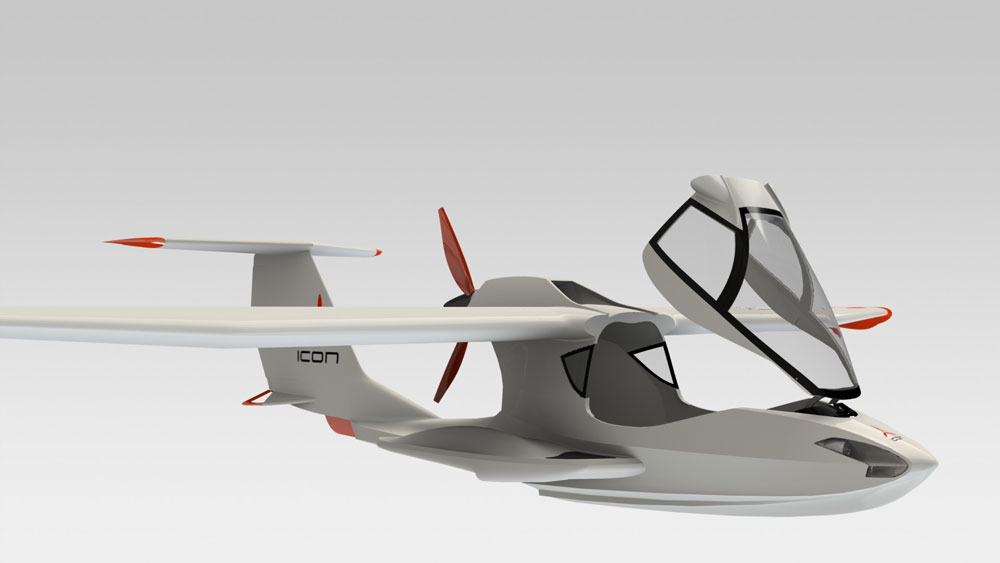دانلود پروژه طراحی هواپیمای مفهومی سبک آبی خاکی ICON A5
