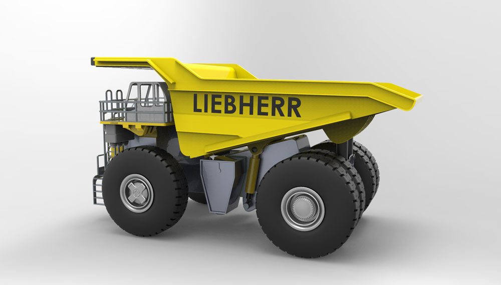 دانلود پروژه طراحی کامیون معدن لیبهر Liebherr T264 (2)