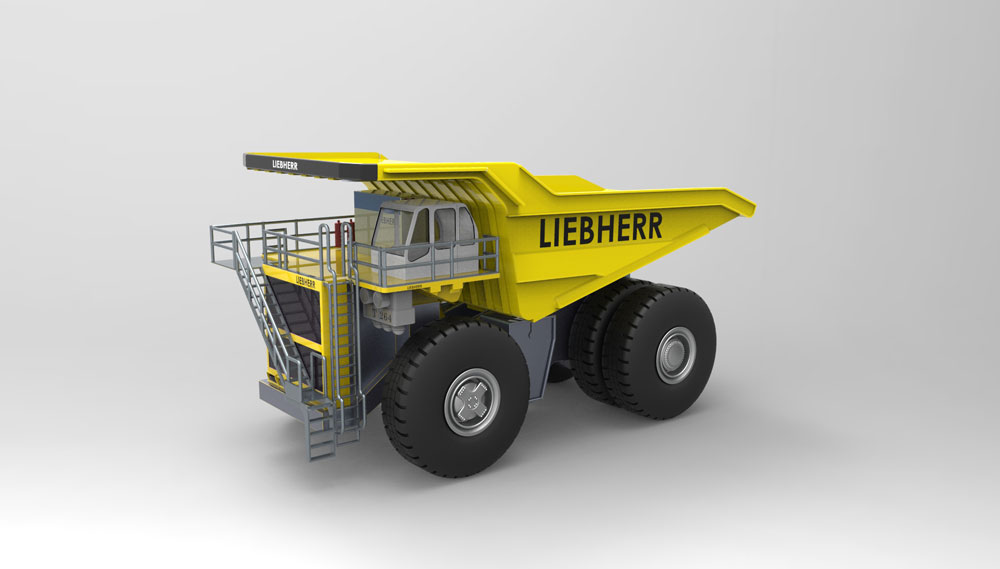 دانلود پروژه طراحی کامیون معدن لیبهر Liebherr T264