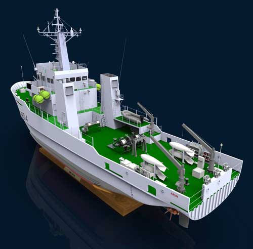 دانلود پروژه طراحی کشتی جنگی (ناوشکن) HMS Arun (2)