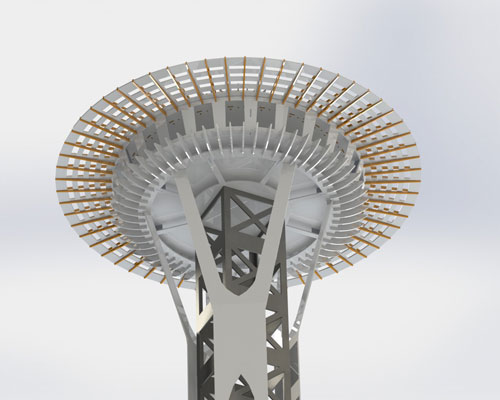 دانلود پروژه طراحی برج سوزن فضایی سیاتل