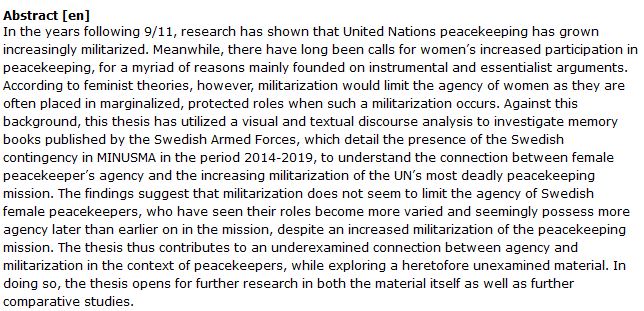 دانلود پایان نامه : بررسی وظایف زنان در پروژه های نظامی سازمان ملل