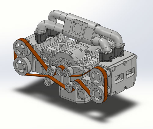 دانلود پروژه طراحی موتور تخت خودرو سوبارو Subaru