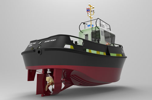 دانلود پروژه طراحی کشتی یدک کش STAN TUG
