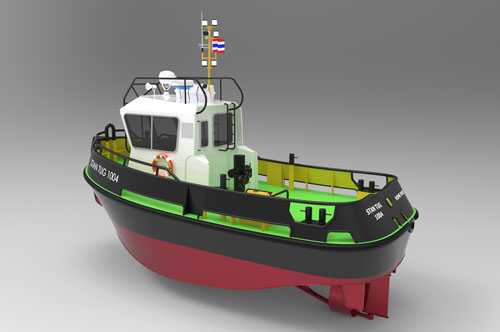 دانلود پروژه طراحی کشتی یدک کش STAN TUG