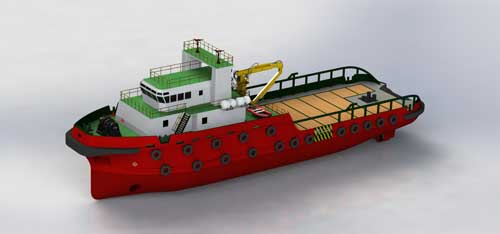 دانلود پروژه طراحی کشتی یدک کش اضطراری و حمل و نقل