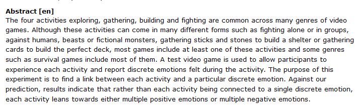 دانلود پایان نامه : بررسی احساسات گیمر ها در ژانر های مختلف بازی های ویدیویی