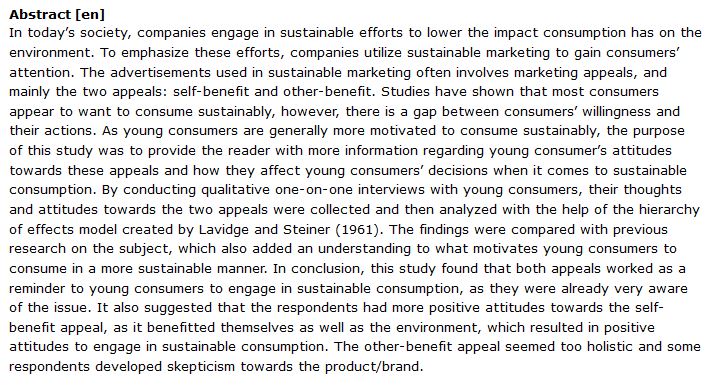 دانلود پایان نامه : بررسی تأثیر جذابیت های بازاریابی بر مصرف پایدار
