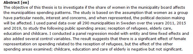 دانلود پایان نامه : بررسی تاثیر حضور زنان در مدیریت شهری بر الگوی هزینه ها
