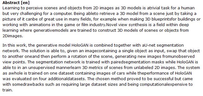 دانلود پایان نامه : بررسی تبدیل تصاویر به مدل سه بعدی توسط یادگیری عمیق