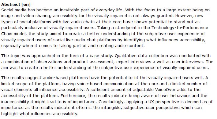 دانلود پایان نامه : بررسی دسترسی کاربران با اختلالات بینایی به شبکه های اجتماعی آنلاین