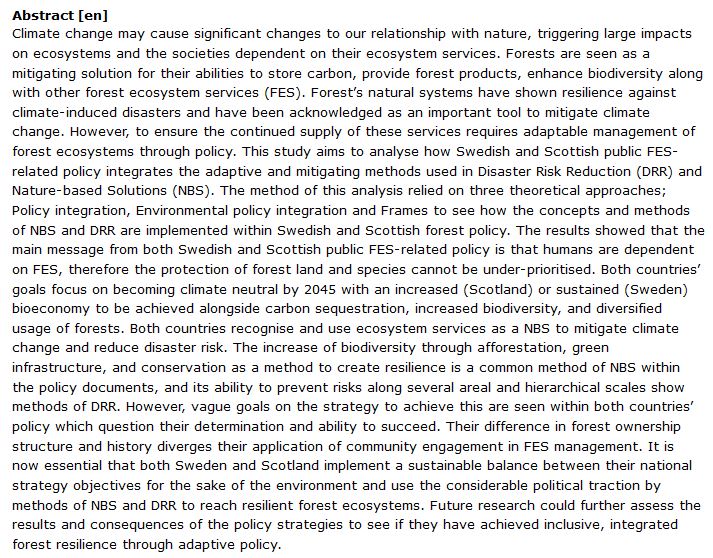 دانلود پایان نامه : بررسی راه حل های مبتنی بر طبیعت (NBS) جهت مقابله با بلایای طبیعی