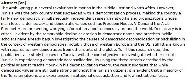 دانلود پایان نامه :  بررسی روند دموکراتیک سازی در تونس