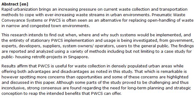 دانلود پایان نامه : بررسی سیستم های انتقال مواد زائد پنوماتیک PWCS در مناطق مسکونی