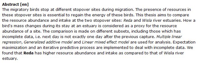 دانلود پایان نامه : بررسی میزان فراوانی منابع در رودخانه و مصرف آن توسط پرندگان مهاجر 