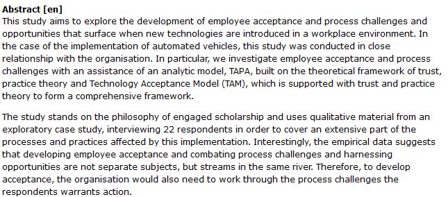 دانلود پایان نامه : بررسی پذیرش و چالش کارمندان در برابر فن آوری های جدید 