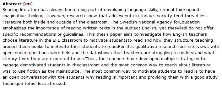 دانلود پایان نامه : رویکردهای ایجاد انگیزه در دانشجویان برای خواندن ادبیات انگلیسی در کلاس