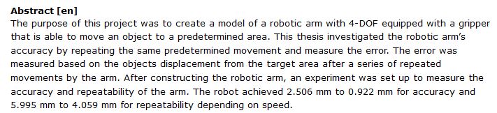 دانلود پایان نامه : طراحی و ساخت بازوی رباتیک با 4-DOF مجهز به گیرنده