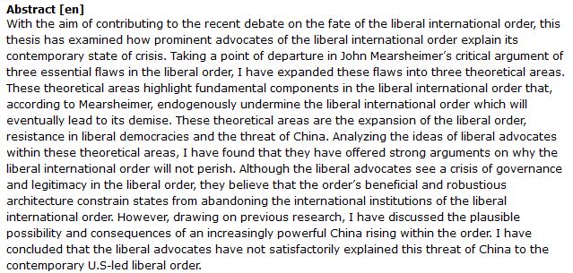 دانلود پایان نامه : مطالعه کیفی در مورد سرنوشت نظم لیبرال بین المللی و بحران های معاصر آن