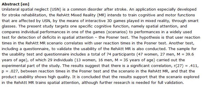 دانلود پایان نامه : بررسی توانبخشی سکته مغزی با اپلیکیشن واقعیت ترکیبی (MR)  RehAtt
