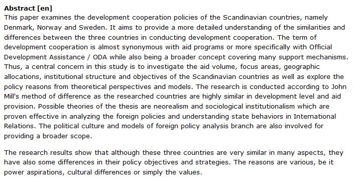 دانلود پایان نامه : مطالعه مقایسه ای سیاست های همکاری توسعه ای کشورهای اسکاندیناوی ( دانمارک نروژ سوئد)