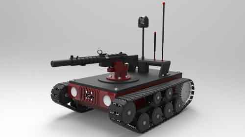 دانلود پروژه طراحی تانک جنگی بدون سرنشین UGV Tank