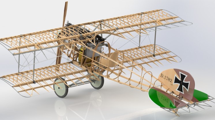 دانلود پروژه طراحی هواپیمای جنگنده کلاسیک Albatros D.III