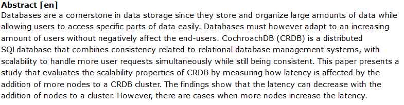 دانلود پایان نامه : ارزیابی مقیاس پذیری در  پایگاه داده SQL CockroachDB (CRDB)
