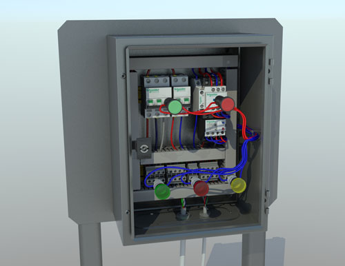 دانلود پروژه طراحی تابلو برق استارت مستقیم ریموتی  DIRECT START