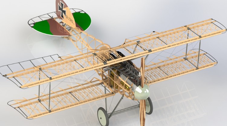 دانلود پروژه طراحی هواپیمای جنگنده کلاسیک Albatros D.III