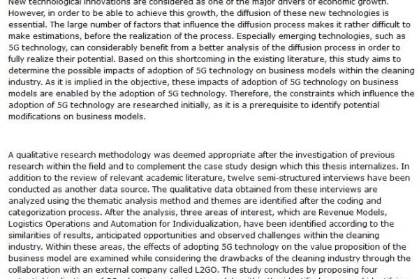 دانلود پایان نامه : بررسی انتشار فناوری 5G و تأثیر بالقوه آن بر مدل های کسب و کار
