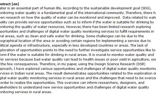 دانلود پایان نامه : بررسی فرصت ها و چالش های پایش دیجیتالی کیفیت آب در مناطق روستایی