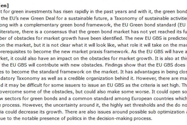 دانلود پایان نامه : بررسی تسریع در رشد بازار اوراق قرضه سبز در  اتحادیه اروپا